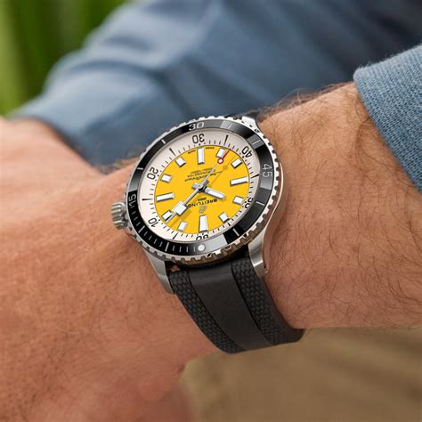 breitling yellow face superocean|breitling superocean automatic 42 price.